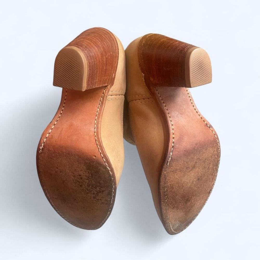 ACME Tan Leather Western Heeled Boots - Picture 3 of 8